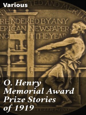 cover image of O. Henry Memorial Award Prize Stories of 1919